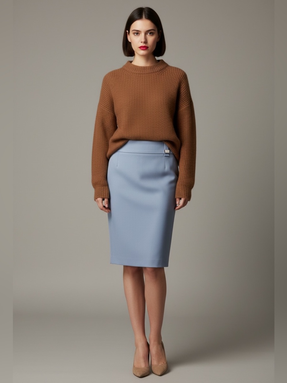 Gucci NWT Light Blue Pencil Skirt